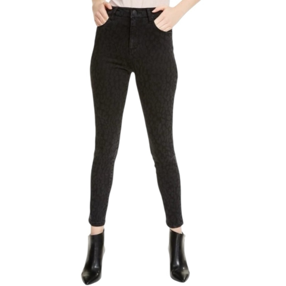 STS Blue Ashley Skinny Cheetah High Rise Jeans Black Sz 32